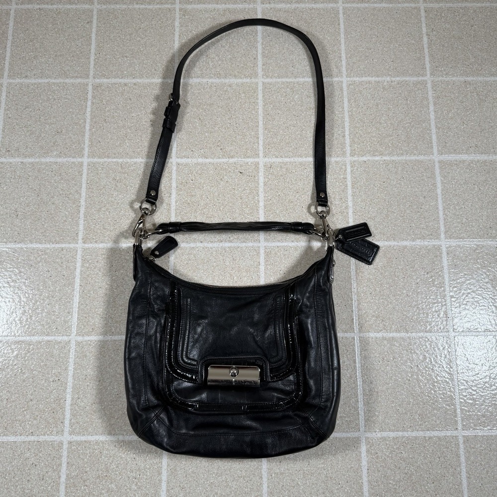 Vintage Y2K  Coach Kristin Spectator Leather Hobo Shoulder Bag Crossbody Black